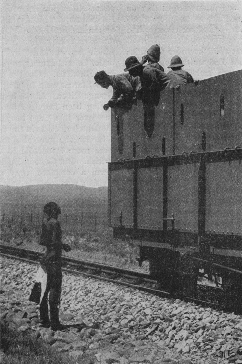 Att ifrågasätta en zulu till boernas vistelseort, 1902 av Unbekannt