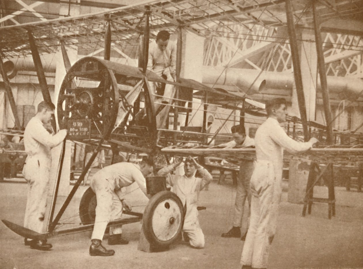 RAF-lärlingar som riggar ett plan vid Technical School, Halton, Buckinghamshire, 1927 av Unbekannt