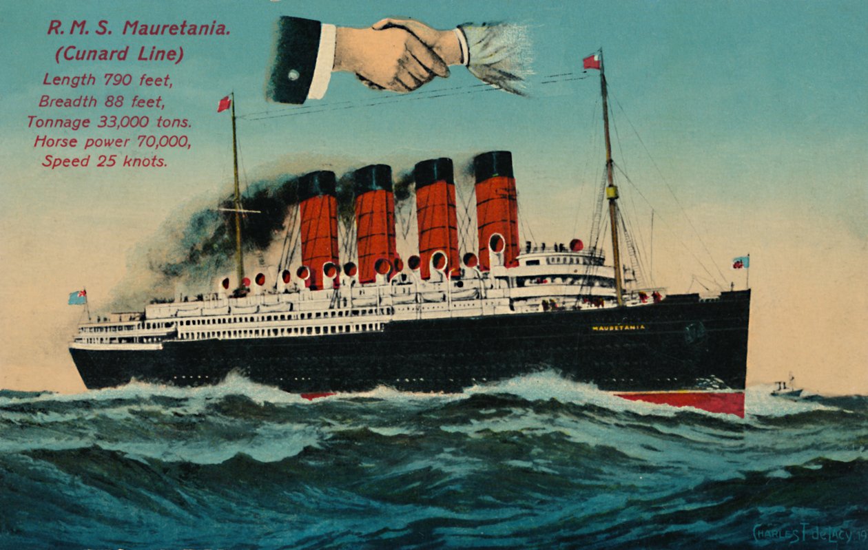 R.M.S. Mauretanien. Cunard Line, ca 1930-talet. av Unbekannt