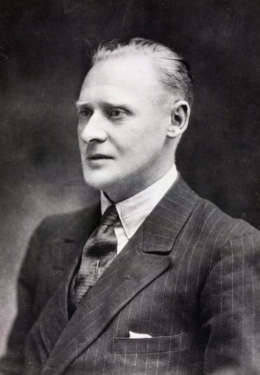 R J Mitchell, engelsk flygplansdesigner, c 1933 av Unbekannt