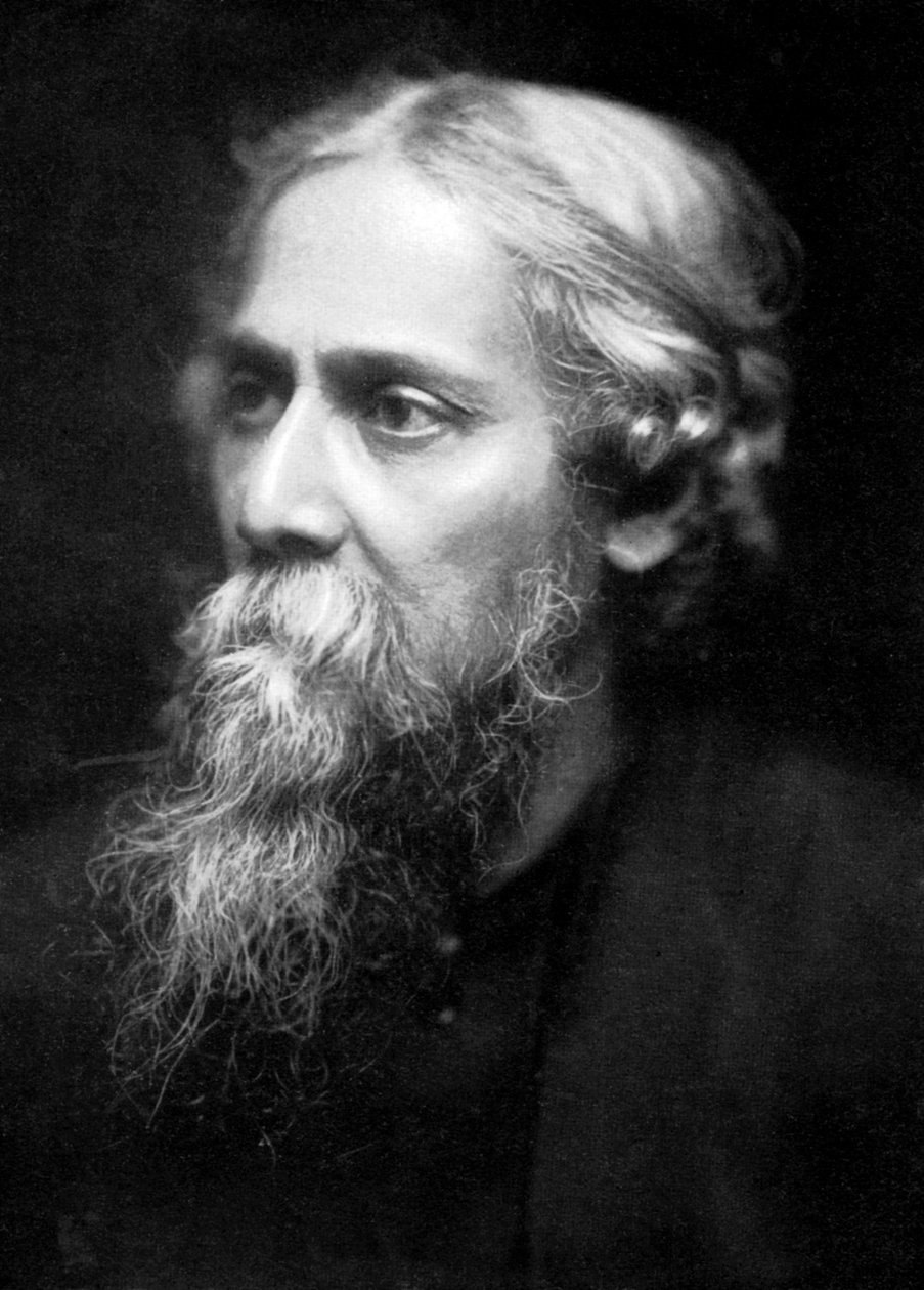 Rabindranath Tagore 1861-1941, indisk filosof och poet, c1930-1941 av Unbekannt