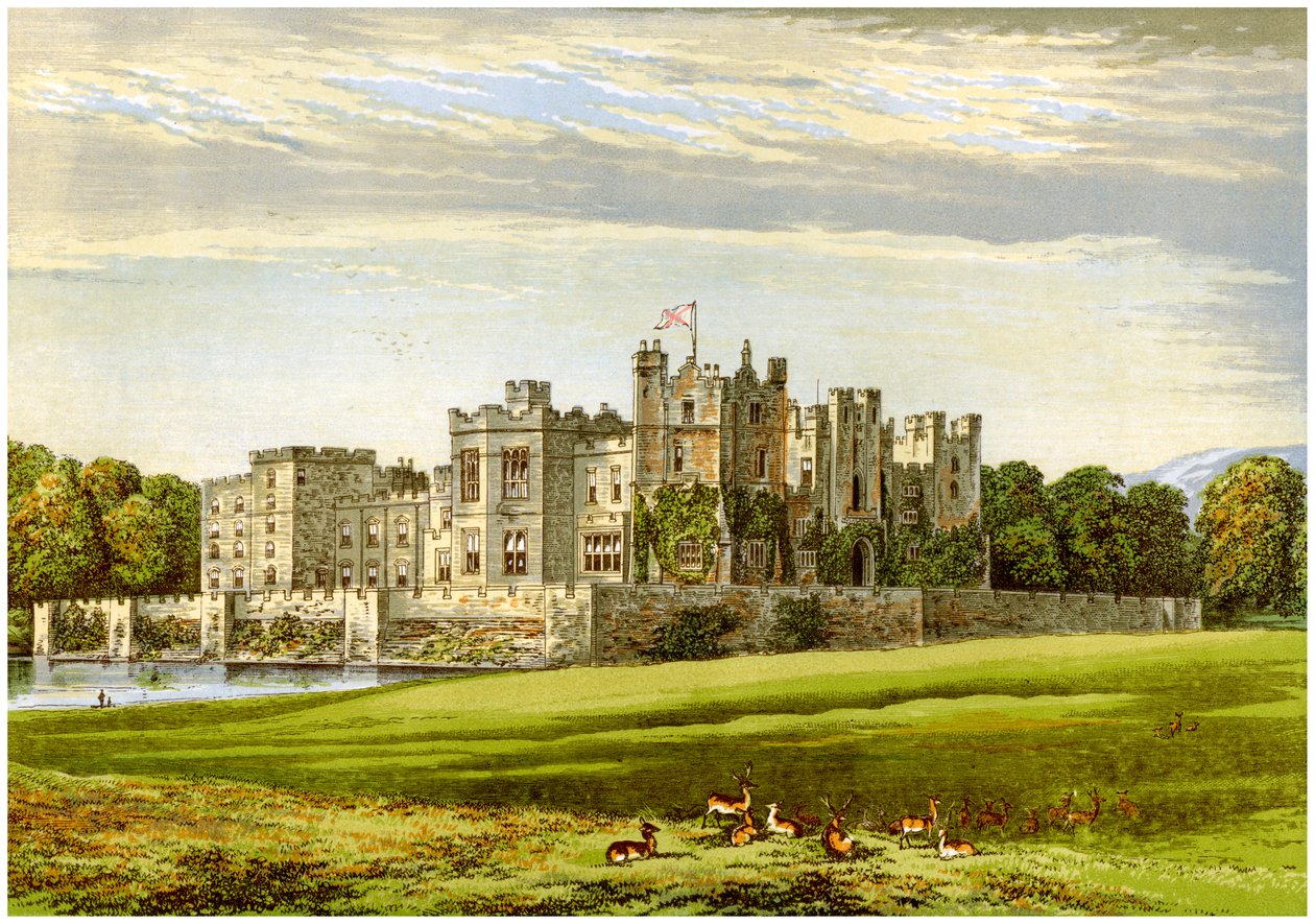 Raby Castle, County Durham, hem för hertigen av Cleveland, c1880 av Unbekannt