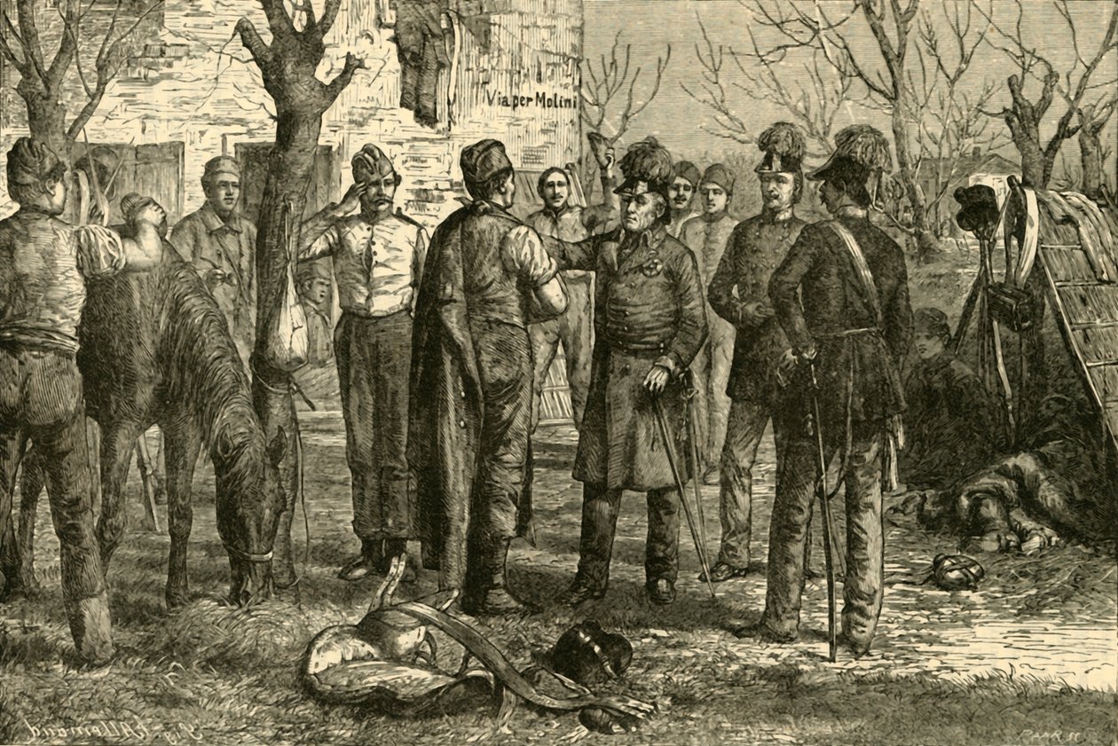 Radetsky efter segern vid Novara 1849, 1890. av Unbekannt