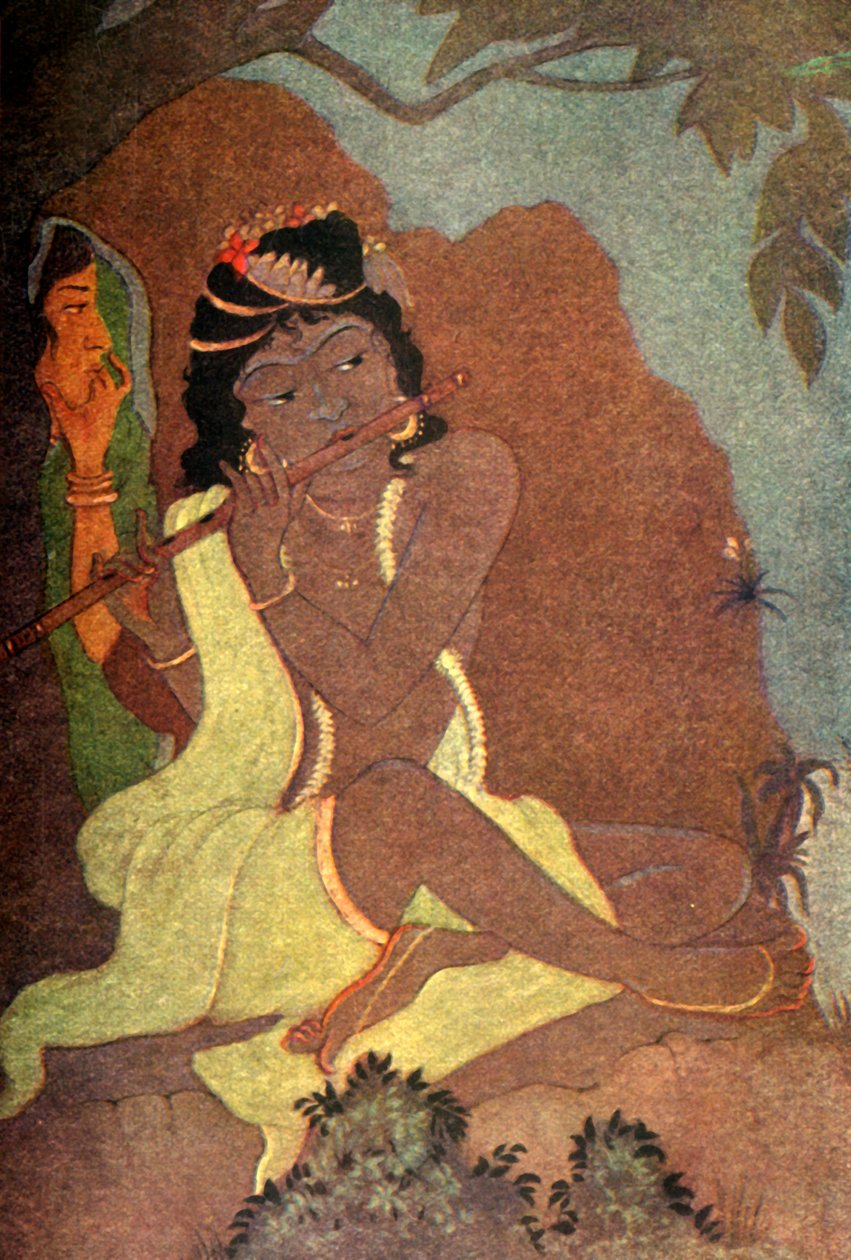 "Radha och Krishna", 1920. av Unbekannt