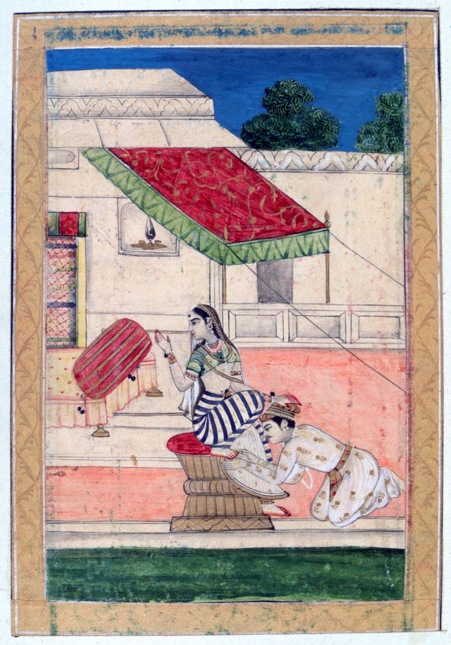 Ramkali Ragini, Ragamala Album, School of Rajasthan, 1800-talet av Unbekannt