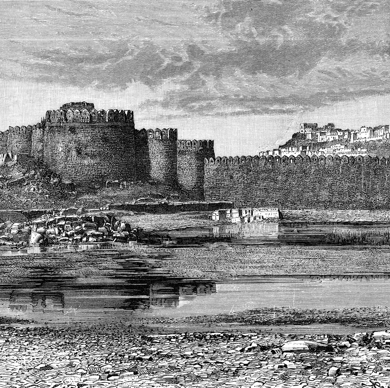 Stadens vallar och citadellet, Golconda, Indien, 1895 av Unbekannt