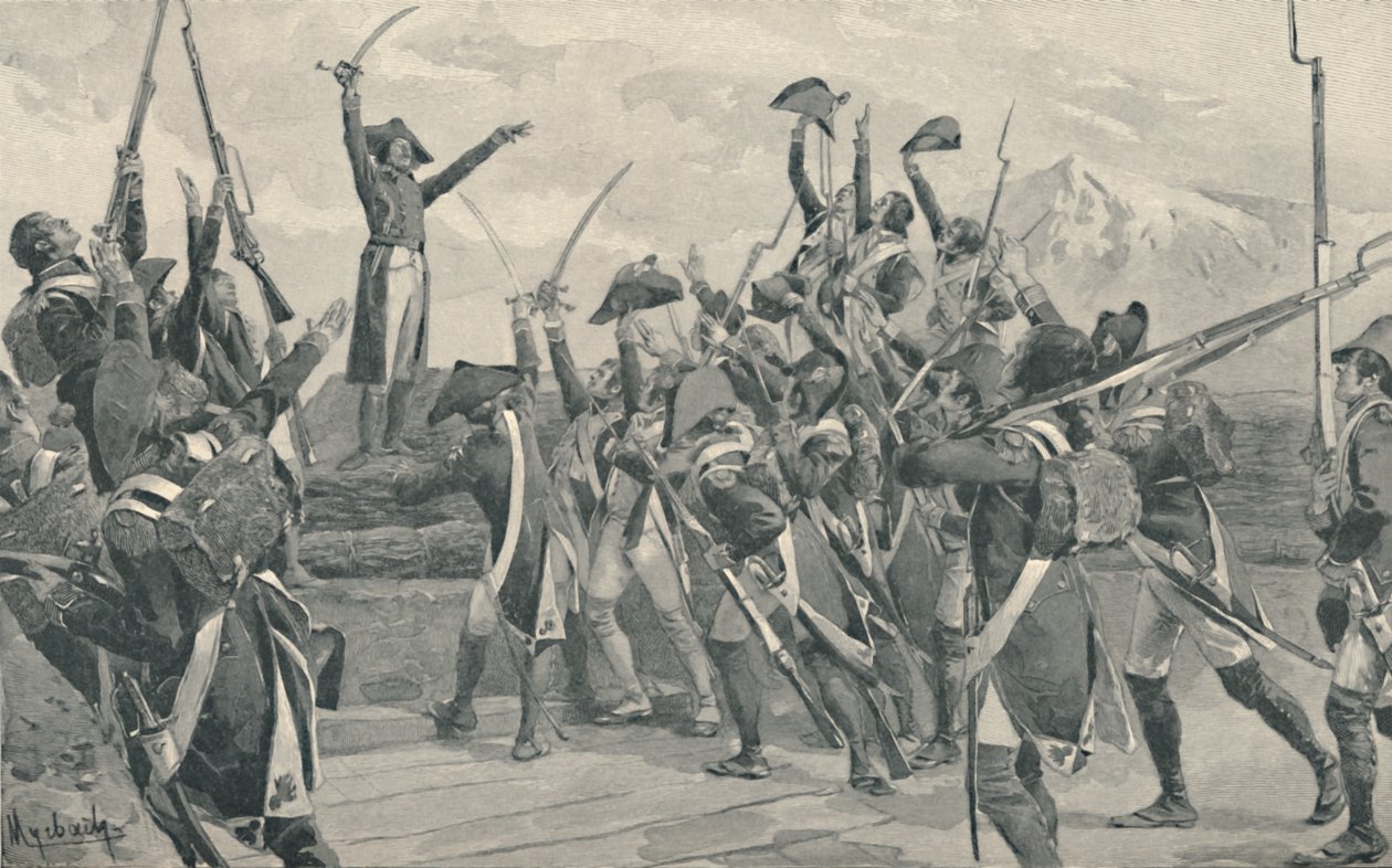 Rampons-soldater som tar eden att aldrig kapitulera, 1796, 1896 av Unbekannt