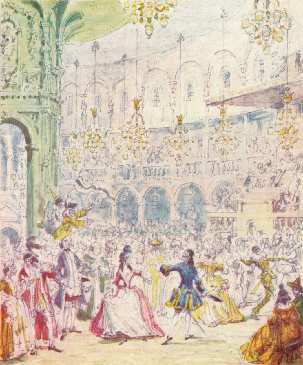 Randulph och Hilda dansar i Rotundan vid Ranelagh Gardens, 1842, 1903 av Unbekannt