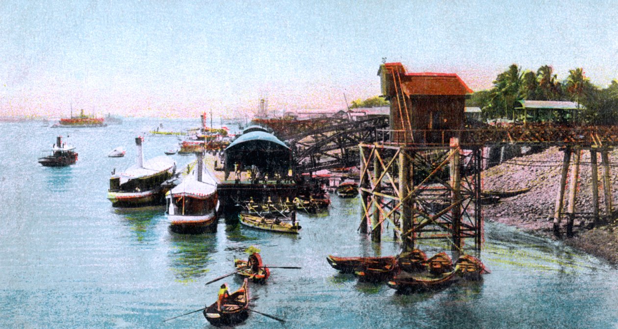 Rangoon Harbour, Myanmar, ca 1900-talet av Unbekannt