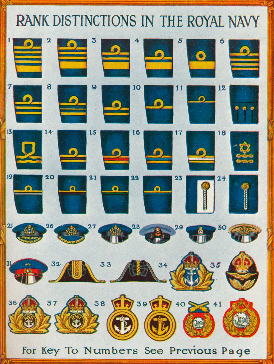 Rangutmärkelser i Royal Navy, c1919 1919 av Unbekannt