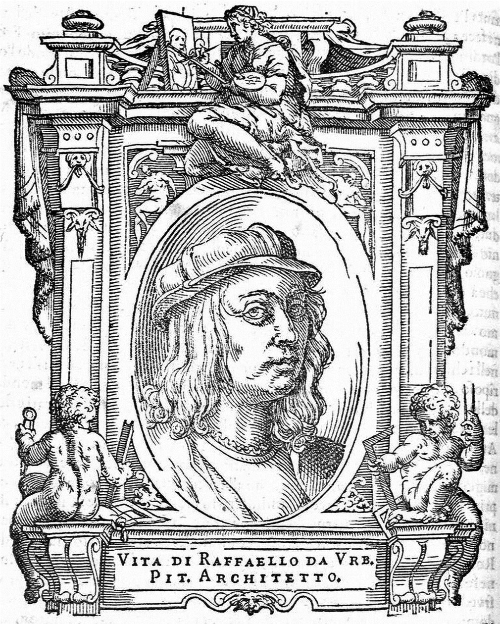 Raphael. Från: Giorgio Vasari, Livet för de mest utmärkta italienska målarna, skulptörerna och arkitekterna, 1568 av Unbekannt