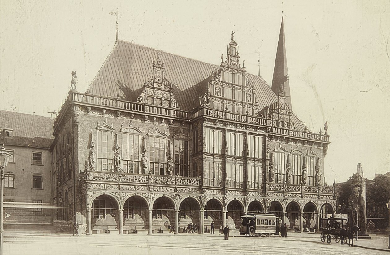Rådhuset i Bremen. Omkring 1900 av Unbekannt