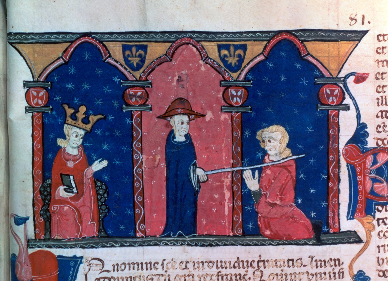 Raymond VII får absolution, c1296 av Unbekannt