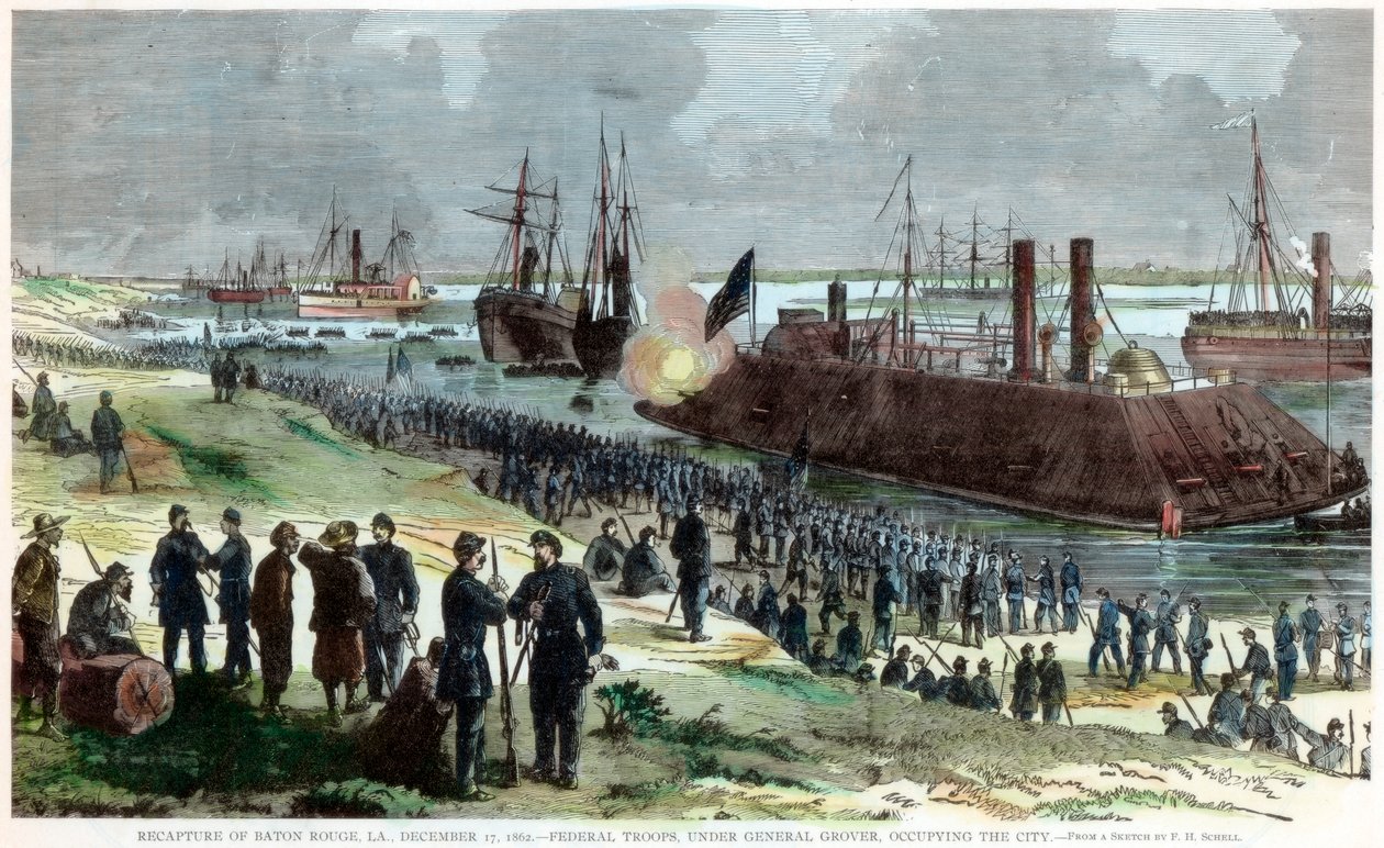 Återerövring av Baton Rouge, Louisiana, amerikanska inbördeskriget, 17 december 1862 av Unbekannt