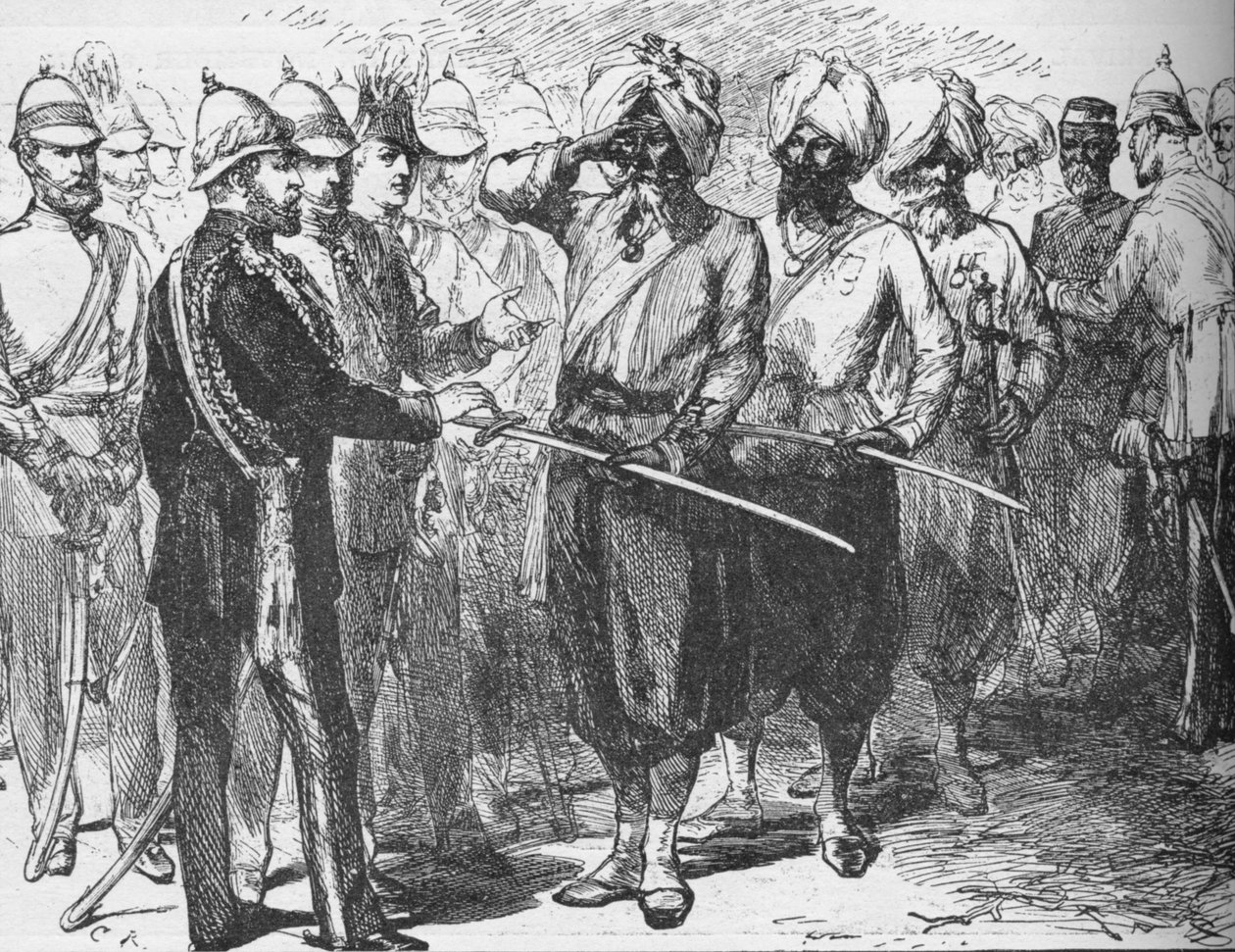 Mottagning för de överlevande från försvaret av Lucknow, Indien, januari 1876 1908 av Unbekannt