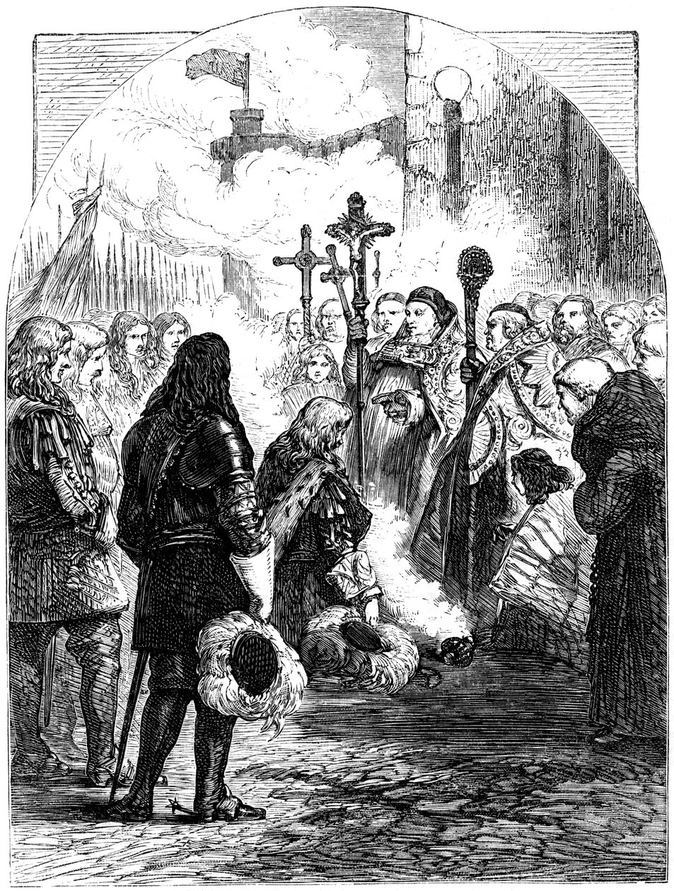 Mottagning av James II i Dublin, 1689 av Unbekannt