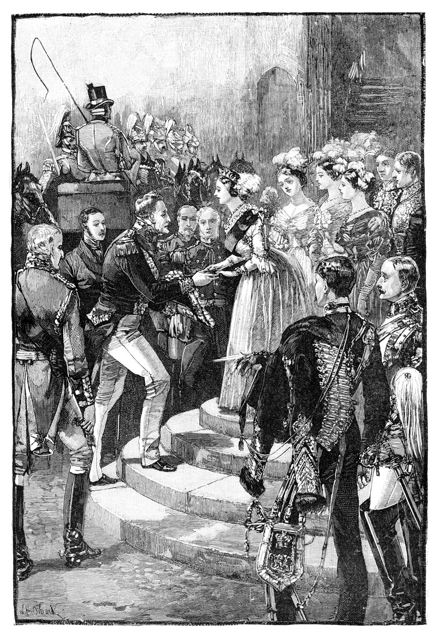 Mottagning av Louis Philippe på Windsor Castle, 1844, 1900 av Unbekannt