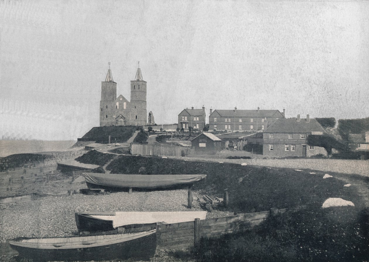 Reculver - The Village and the Reculver Towers, 1895 av Unbekannt