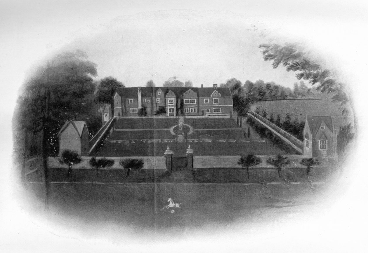 Röda huset, nära York, i Charles I:s tid, 1911 av Unbekannt