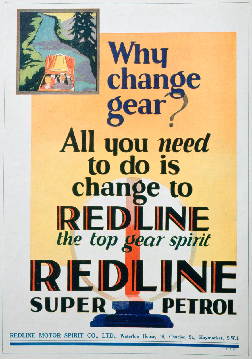 Red Line bensinannons, 1929 av Unbekannt