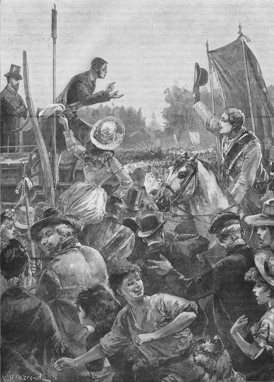Reformdemonstration i Hyde Park, London, 1800-talet 1906 av Unbekannt