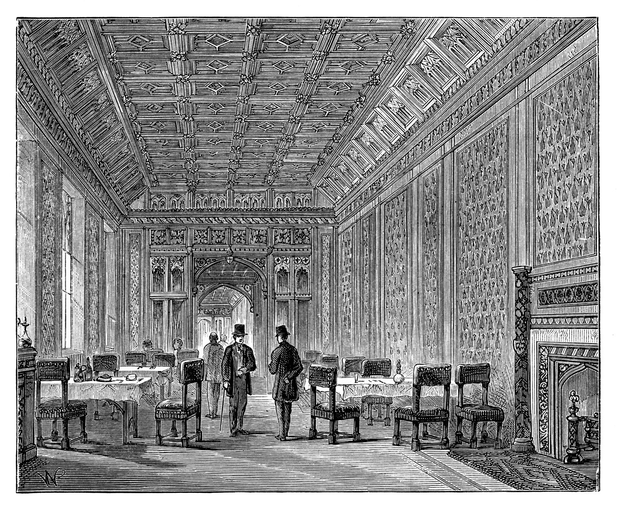 Refreshment Room, House of Lords, Palace of Westminster, London, c1888 av Unbekannt