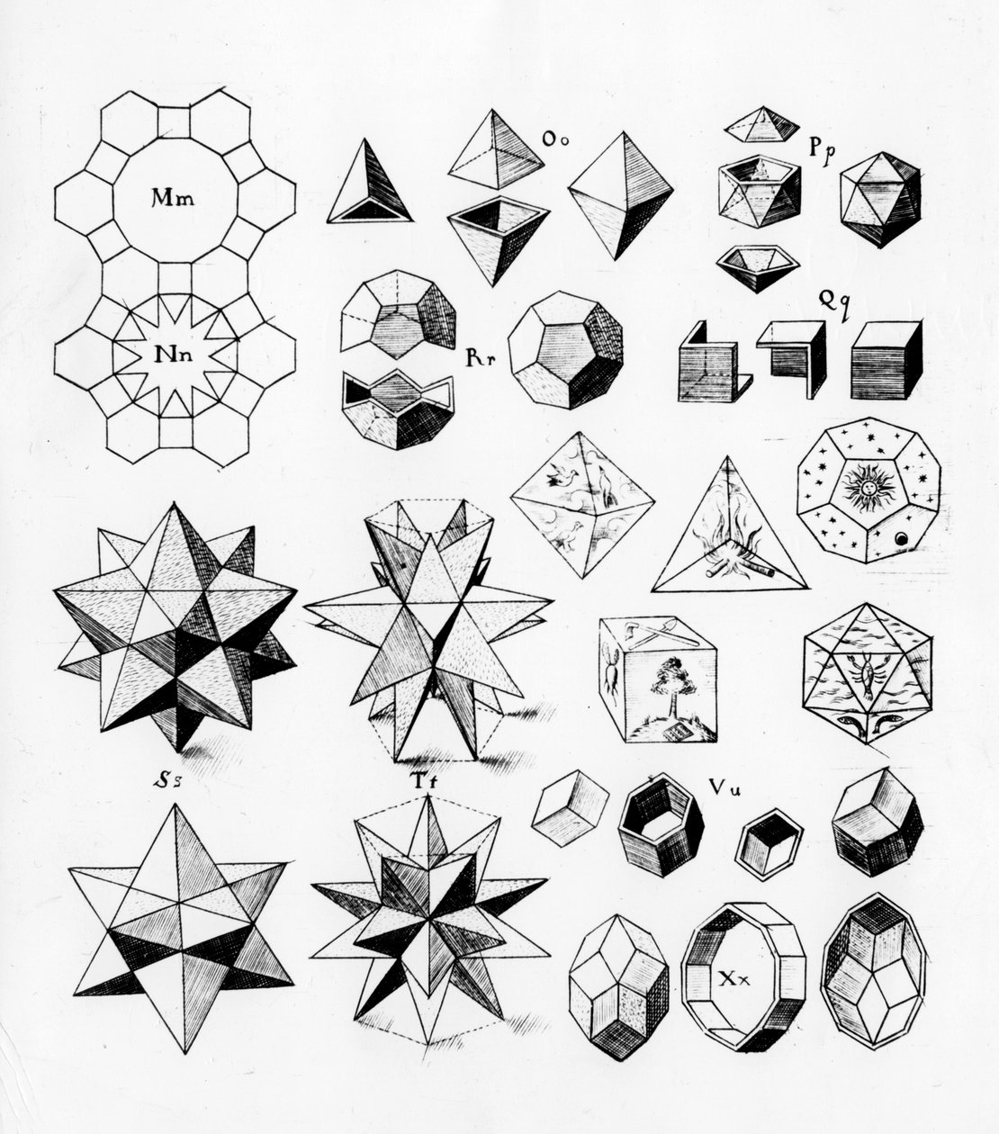 Regelbundna geometriska kroppar av olika slag, 1619 av Unbekannt