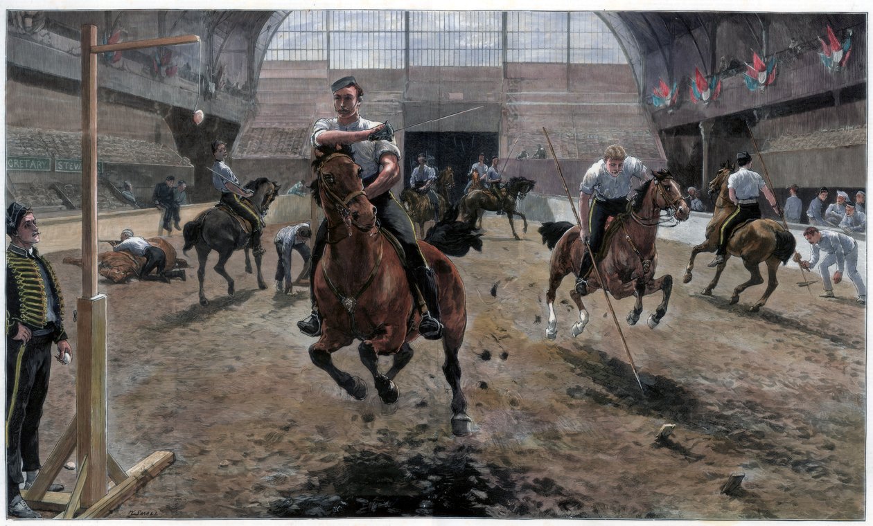 Repeterar inför Royal Military Tournament i Agricultural Hall, Islington, London, 1886 av Unbekannt