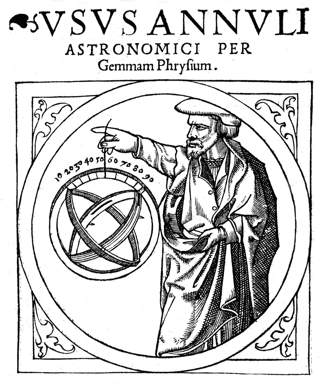 Reiner Gemma Frisius, holländsk astronom, geograf, kartograf och matematiker, 1539 av Unbekannt