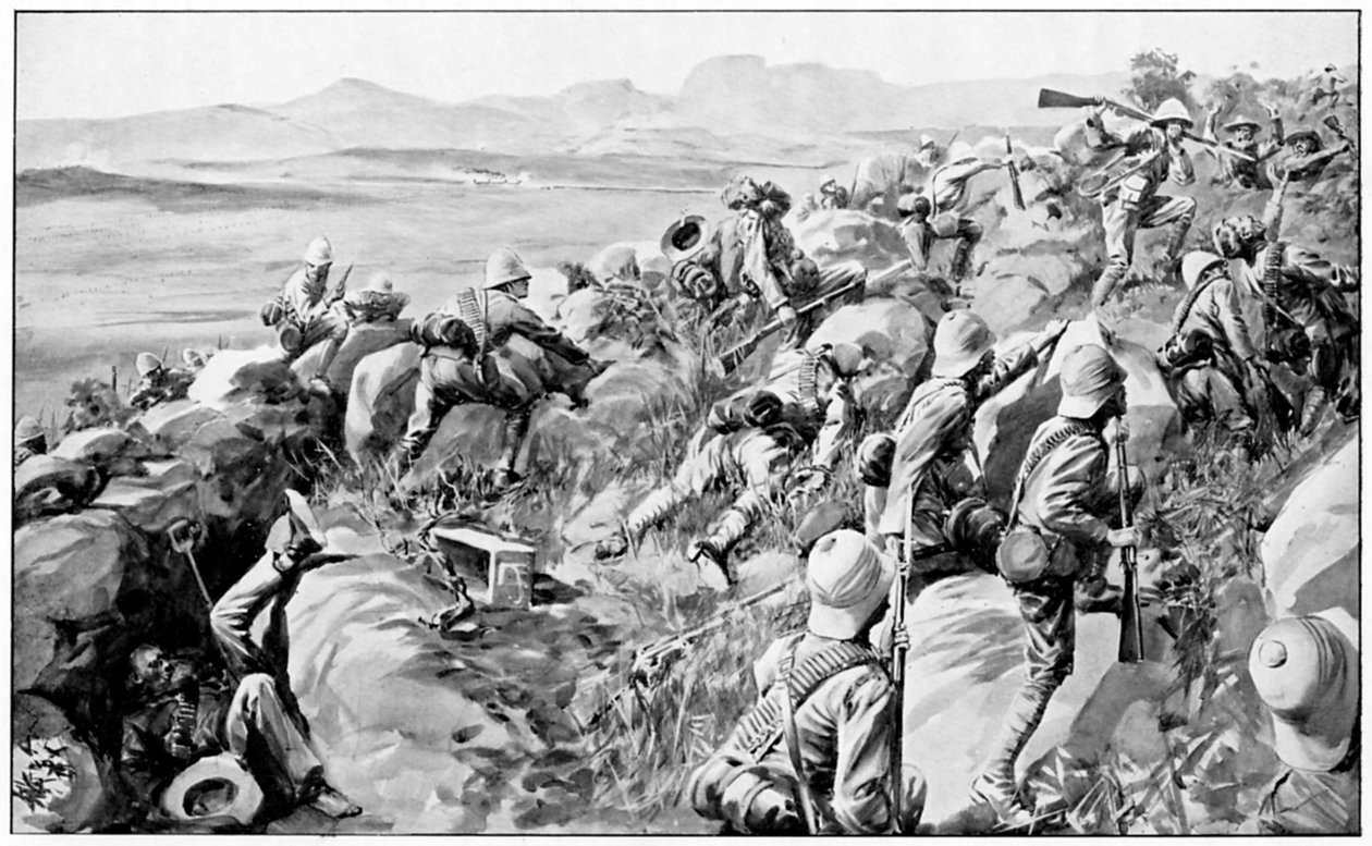 Relief of Ladysmith - den sista rusningen vid Hlangwane Hill, 19 februari 1900 av Unbekannt