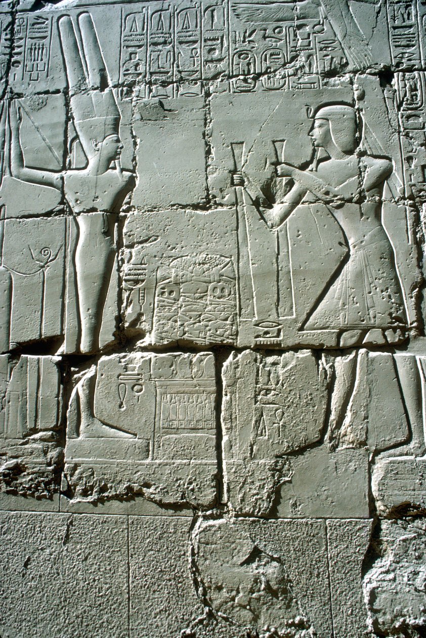 Relief av Ramses II-offer till fertilitetsguden Min, Amuntemplet, Karnak, Egypten av Unbekannt