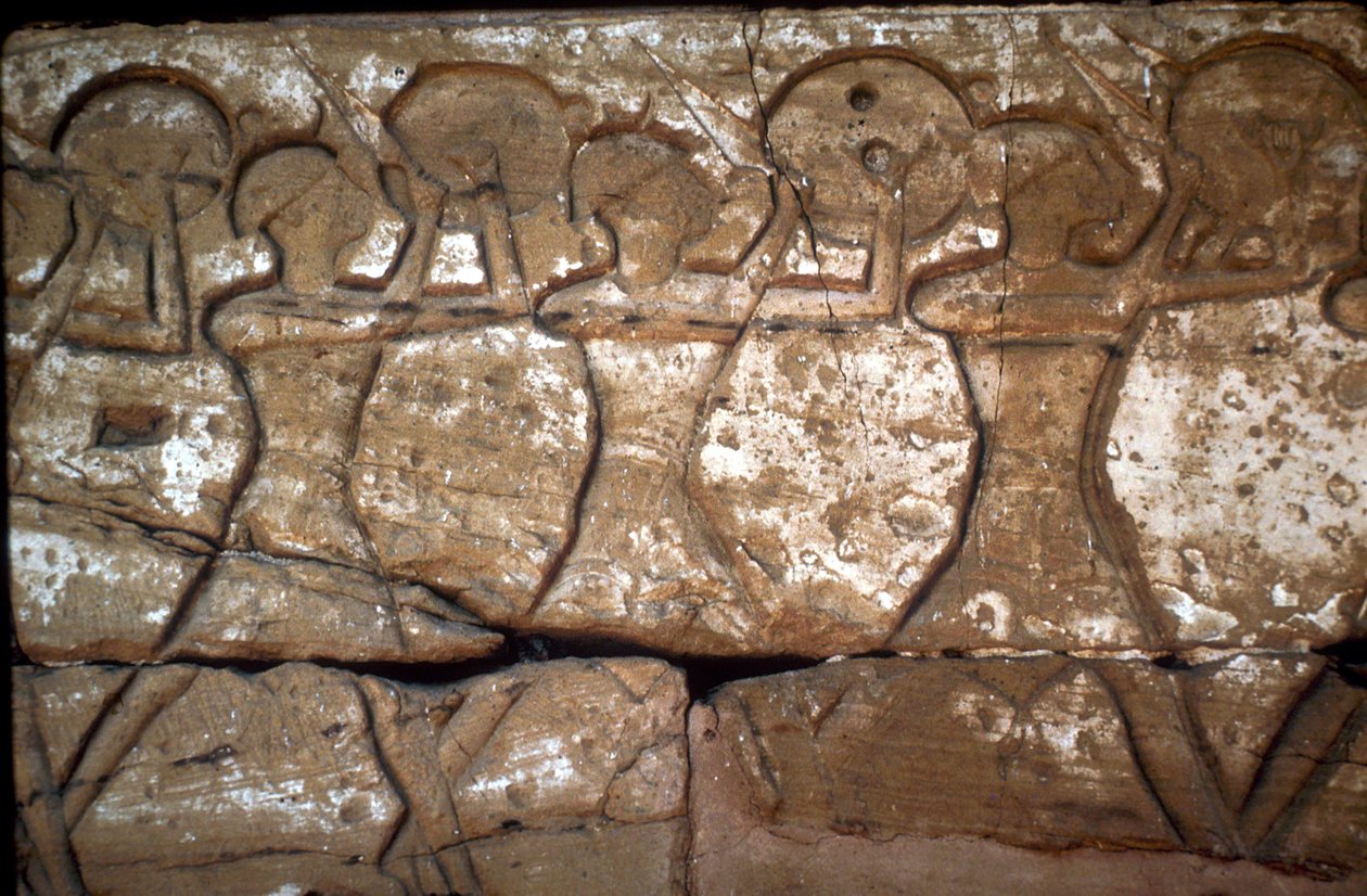 Soldaternas lättnad, Ramses III:s tempel, Medinet Habu, Luxor, Egypten, c1100-talet f.Kr. av Unbekannt
