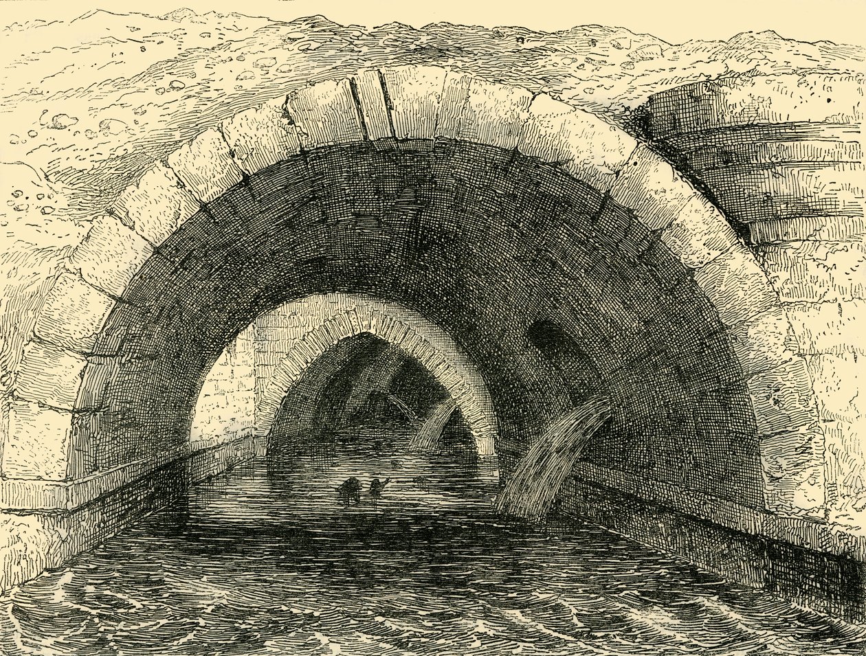 Rester av Old Holborn Bridge, c1872. av Unbekannt