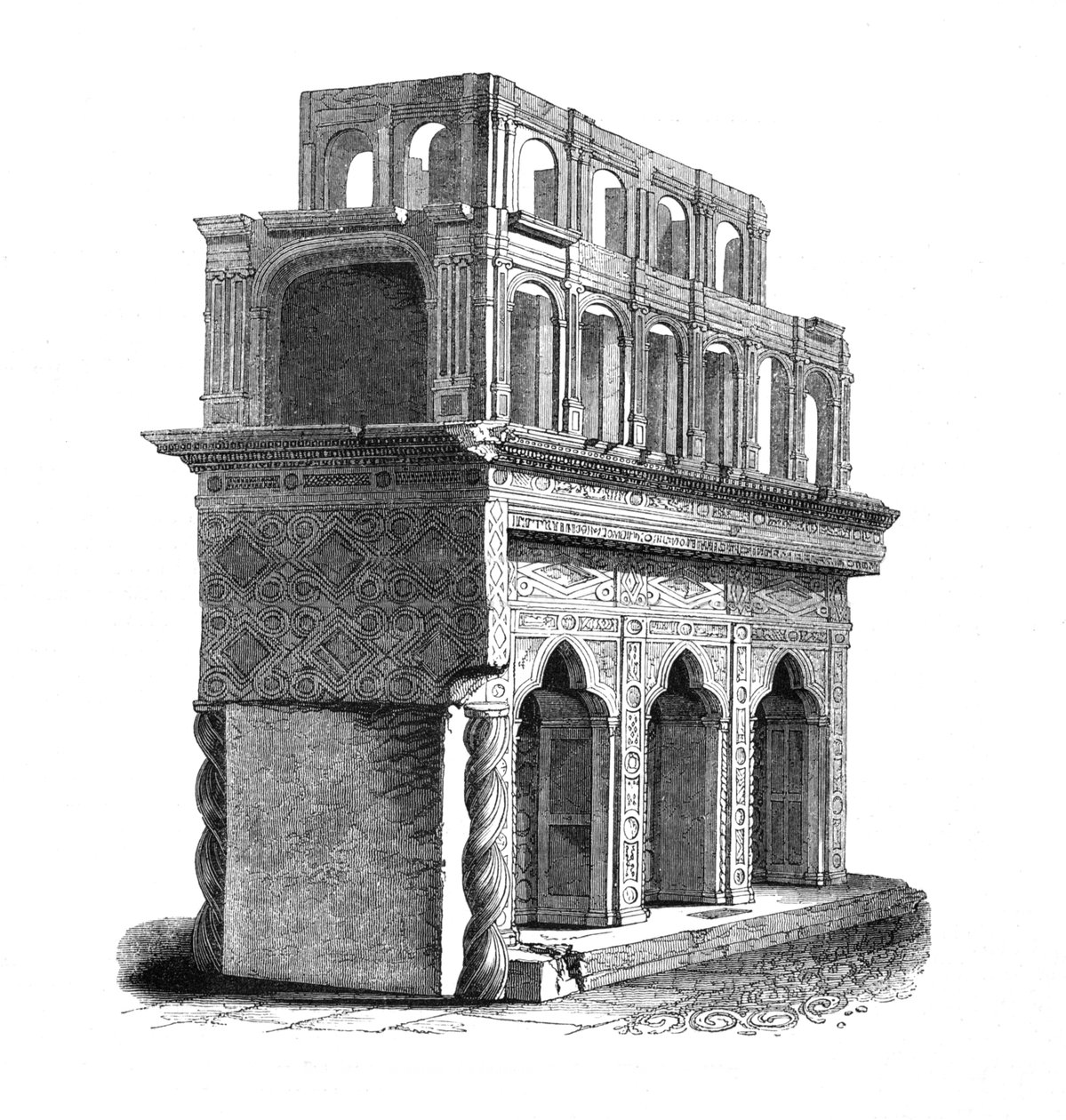 Rester of the Shrine of Edward the Confessor, Westminster Abbey, 1845 av Unbekannt