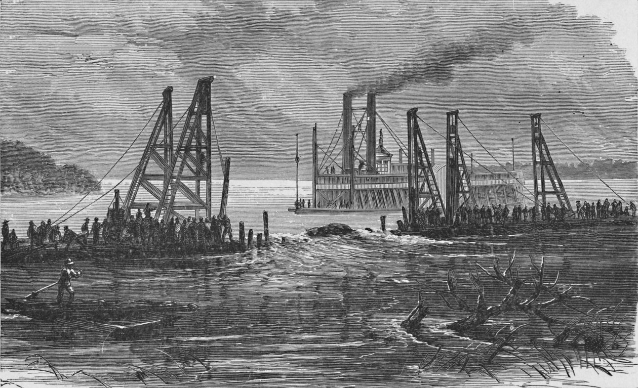Ta bort snäckor genom muddring, 1883 av Unbekannt
