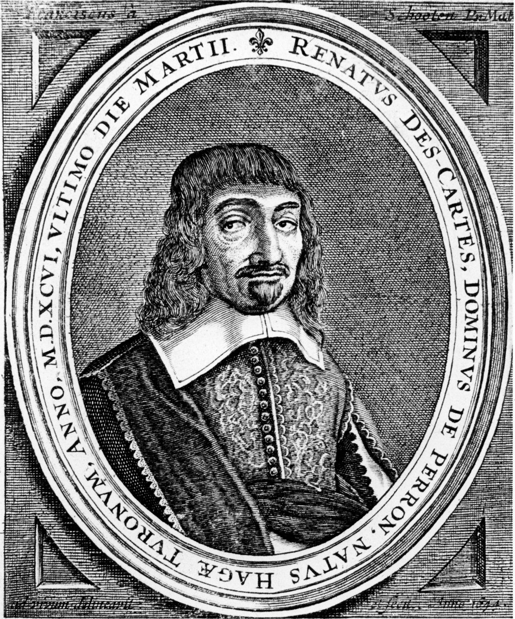 Rene Descartes, fransk filosof och matematiker, 1672 av Unbekannt