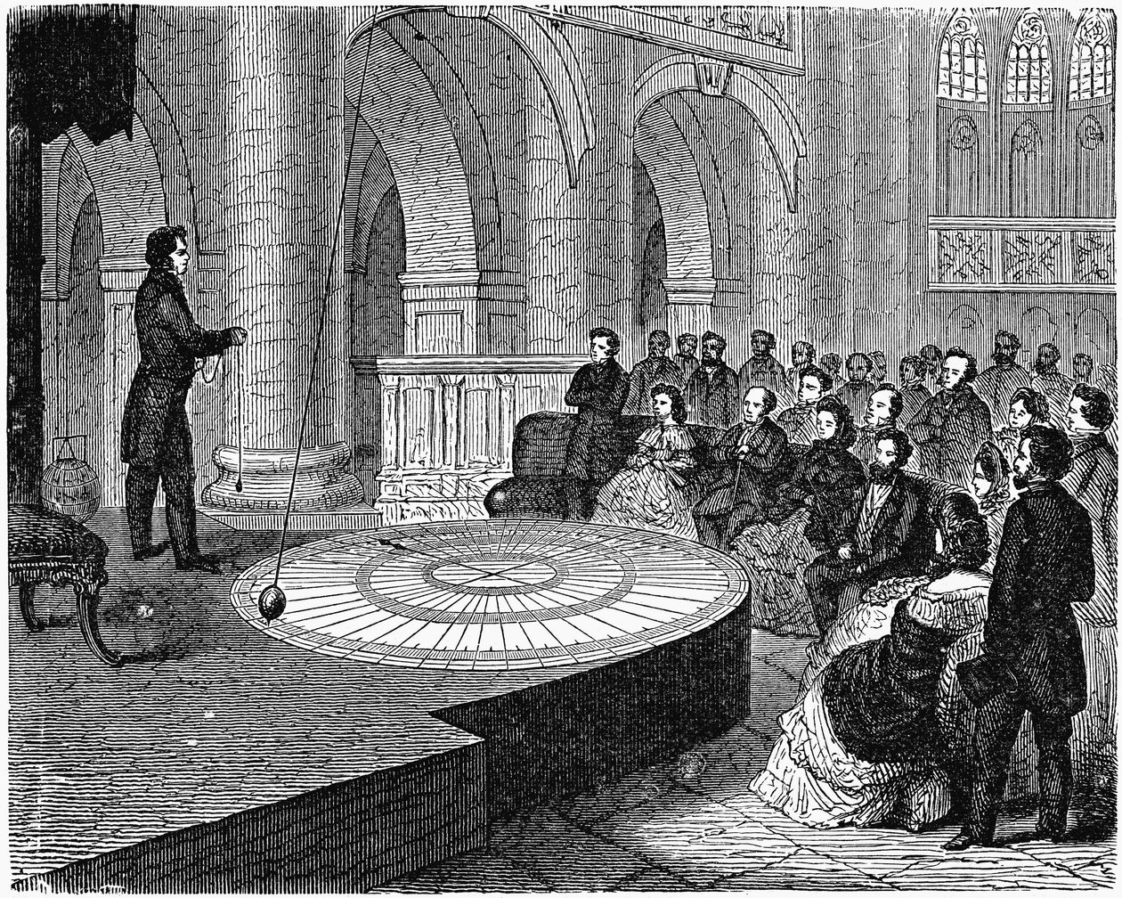 Upprepning av Foucaults demonstration av jordens rotation, maj 1851 c1890 av Unbekannt