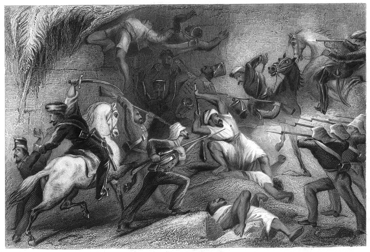 Avvisning av en sortie från Delhi, 1857, c1860 av Unbekannt