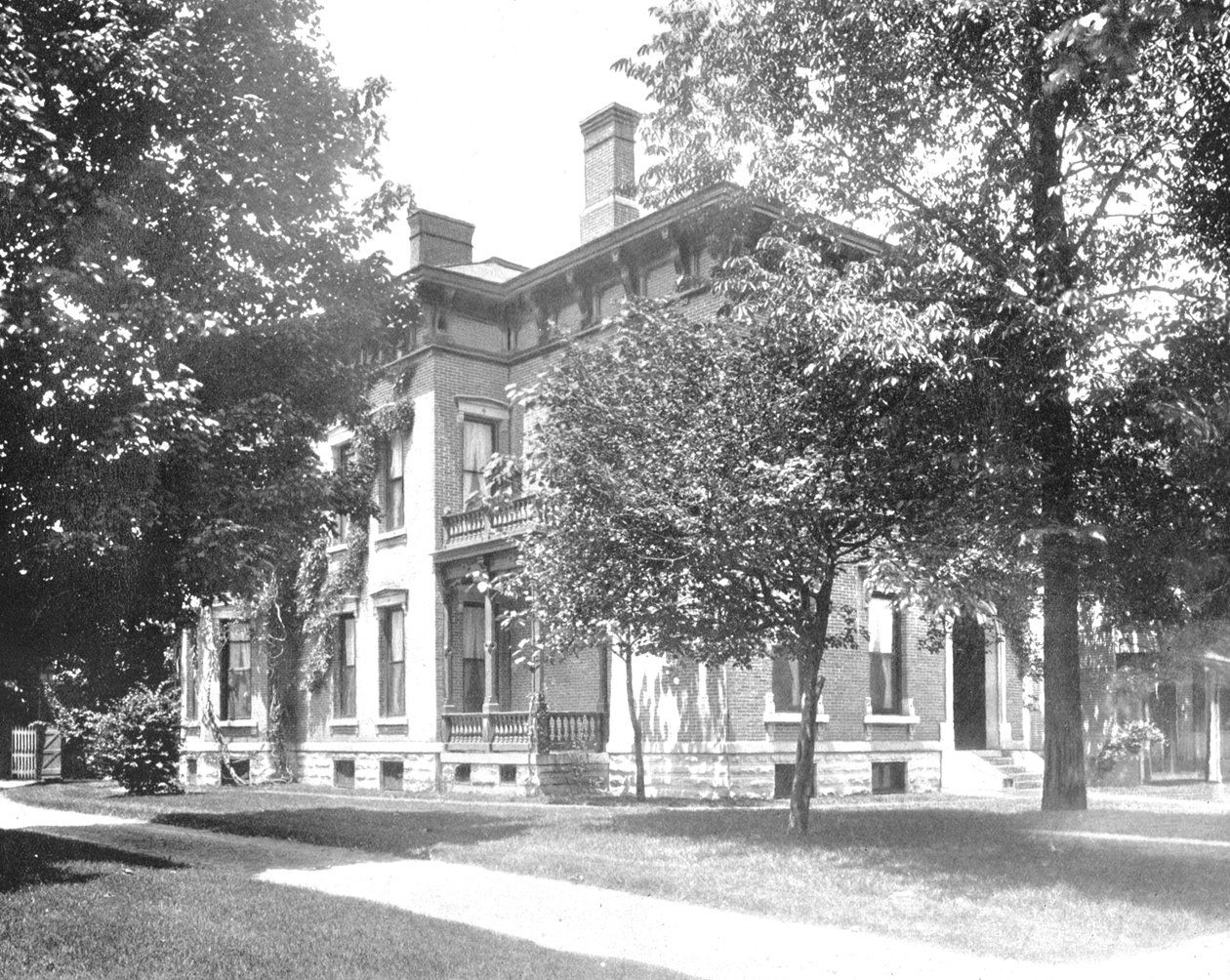 Bostad för ex President Harrison, Indianapolis, Indiana, USA, c1900. av Unbekannt