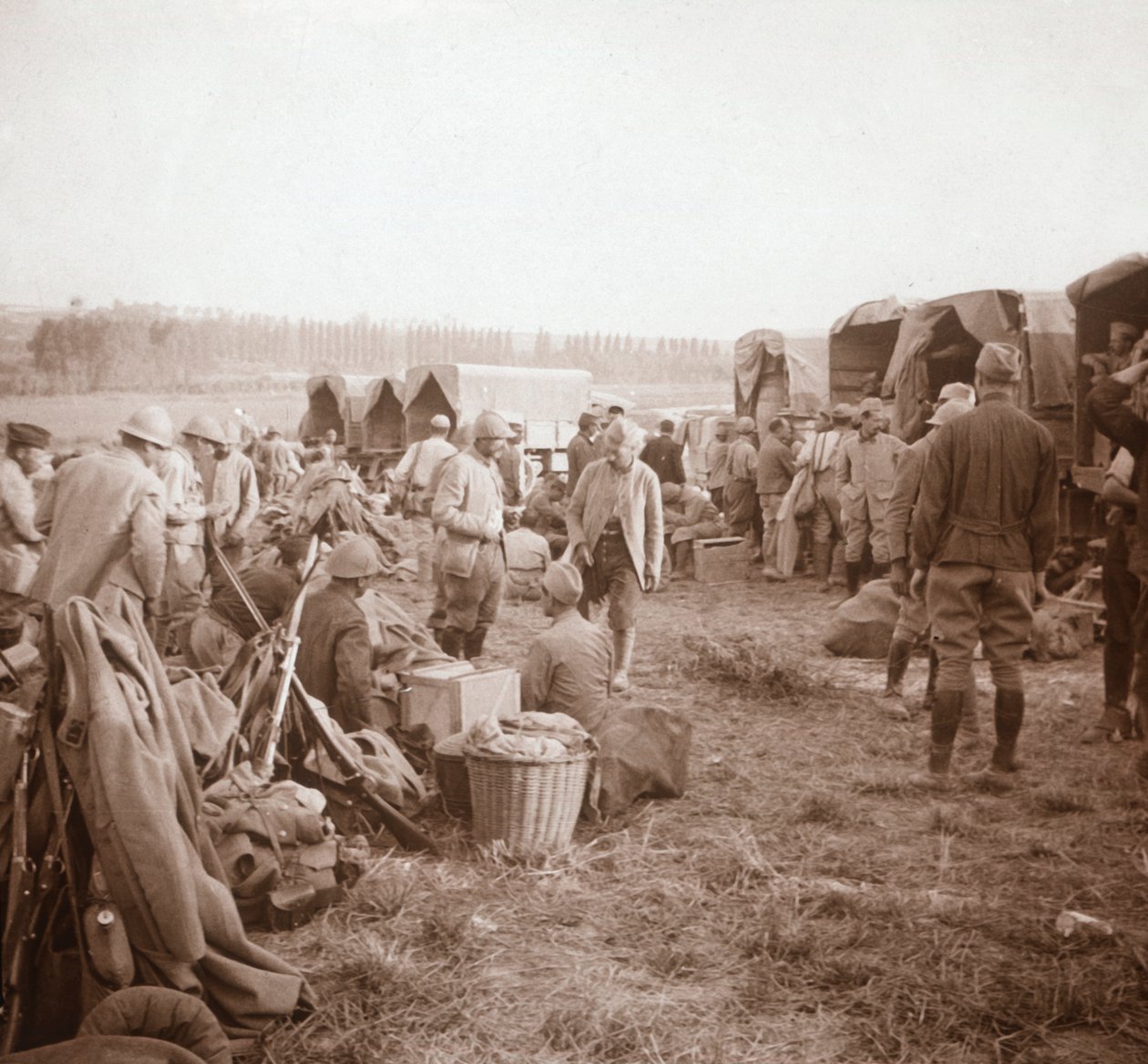 Rastplats, Genicourt, norra Frankrike, c1914-c1918 av Unbekannt