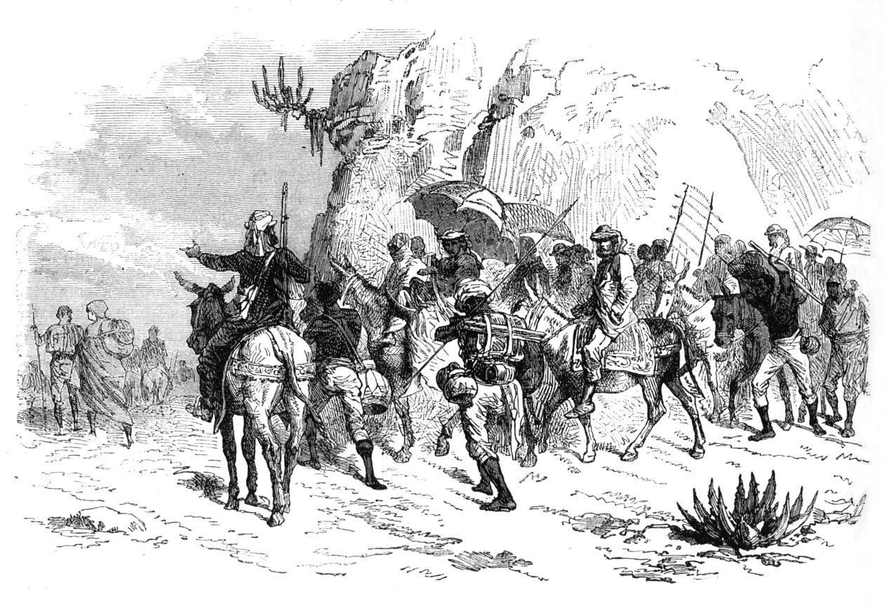 De abessiniska fångarnas återkomst, c1880 av Unbekannt