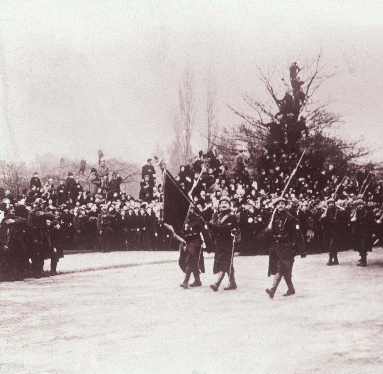 Belgarnas återkomst till Liége, Belgien, c1914-c1918 av Unbekannt