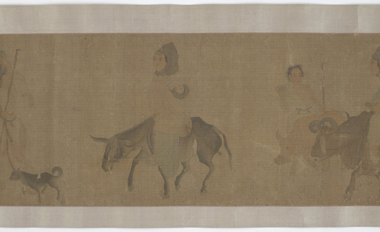 Återvänder hem efter skörd, Yuan- eller Mingdynastin, 1300-1400-talet. av Unbekannt