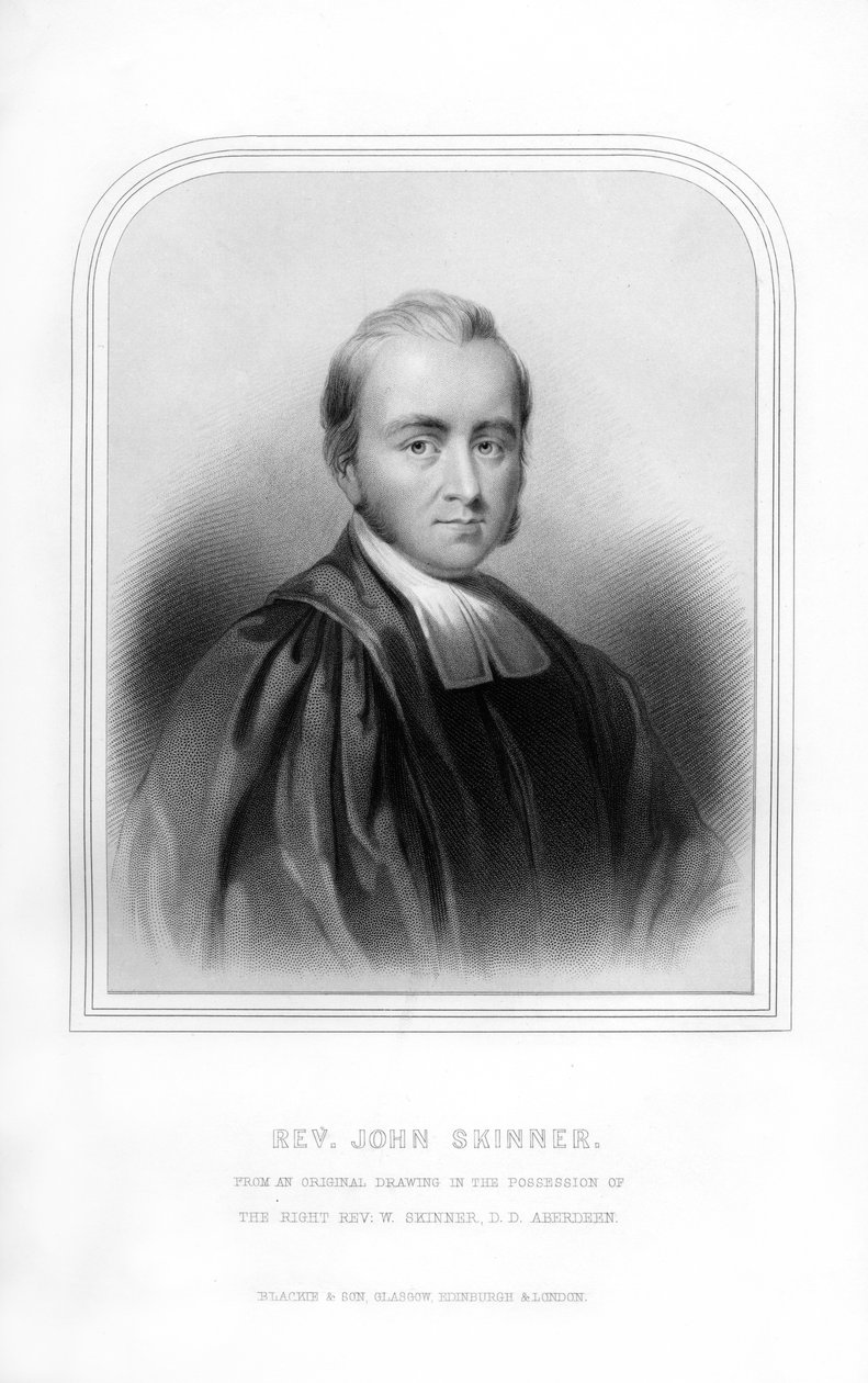 Pastor John Skinner, skotsk historiker och låtskrivare, 1870 av Unbekannt
