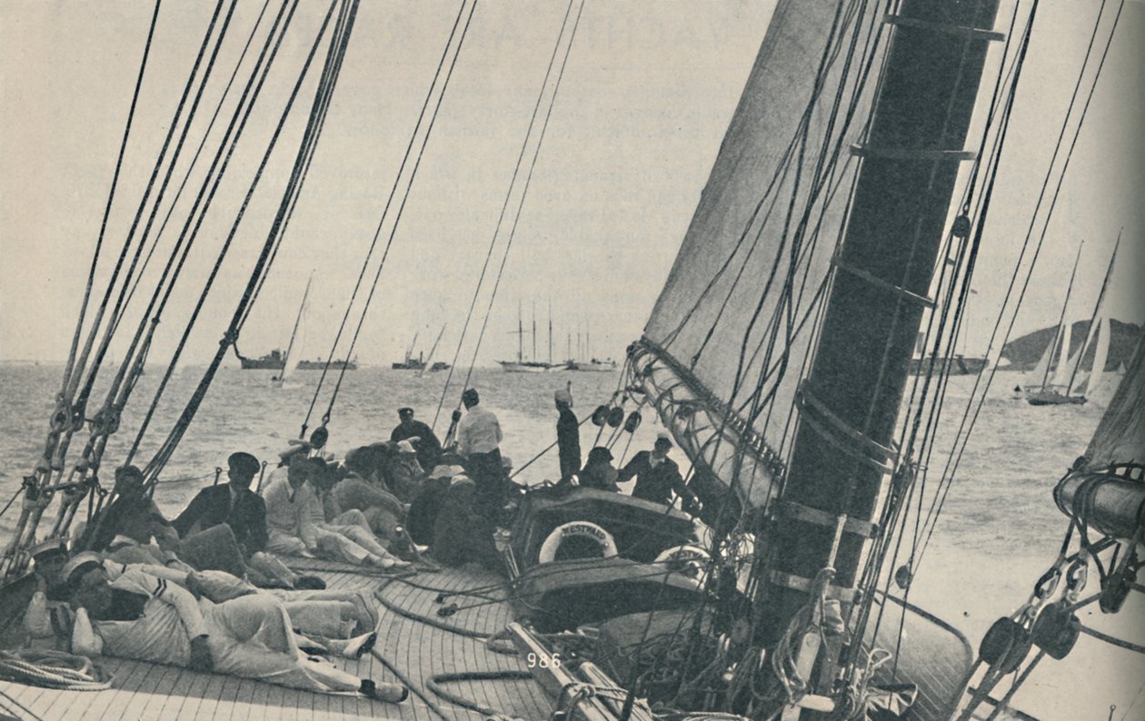 De största brittiska kappseglingsyachter tävlar under Cowes Week, 1937 av Unbekannt