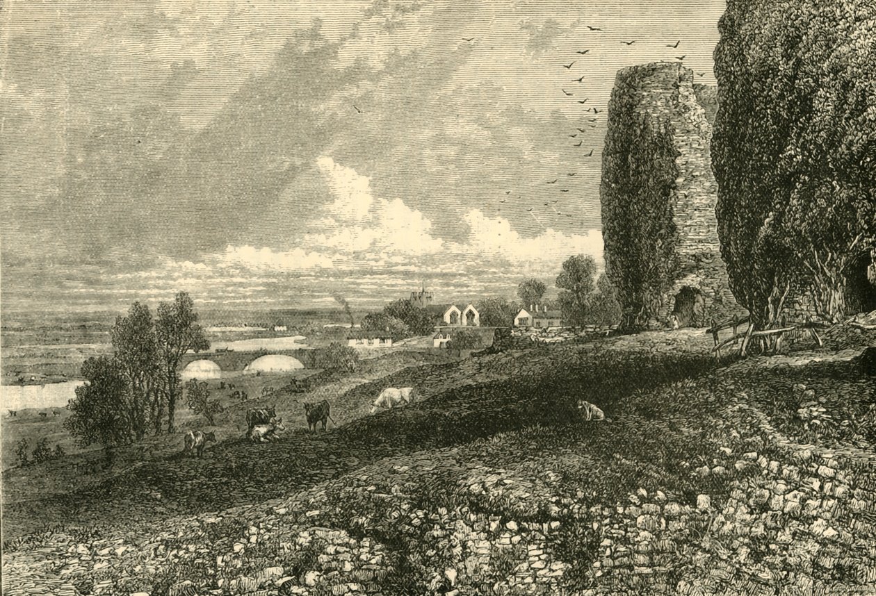 Rhuddlan slott och myrar, 1898. av Unbekannt