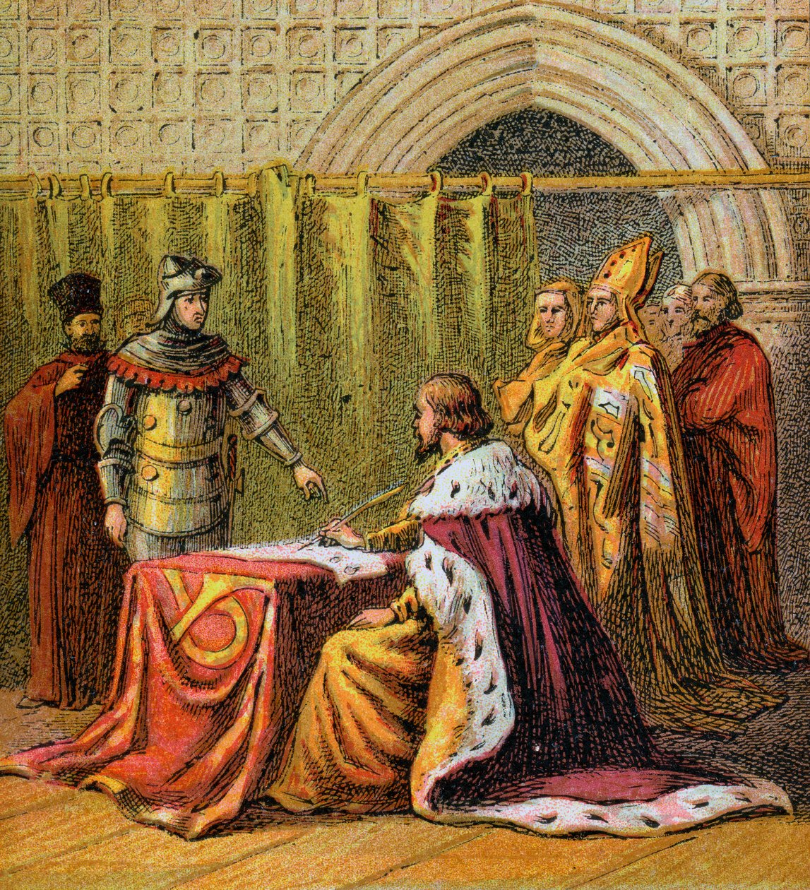 Richard II abdikerar, 1399, c1850 av Unbekannt