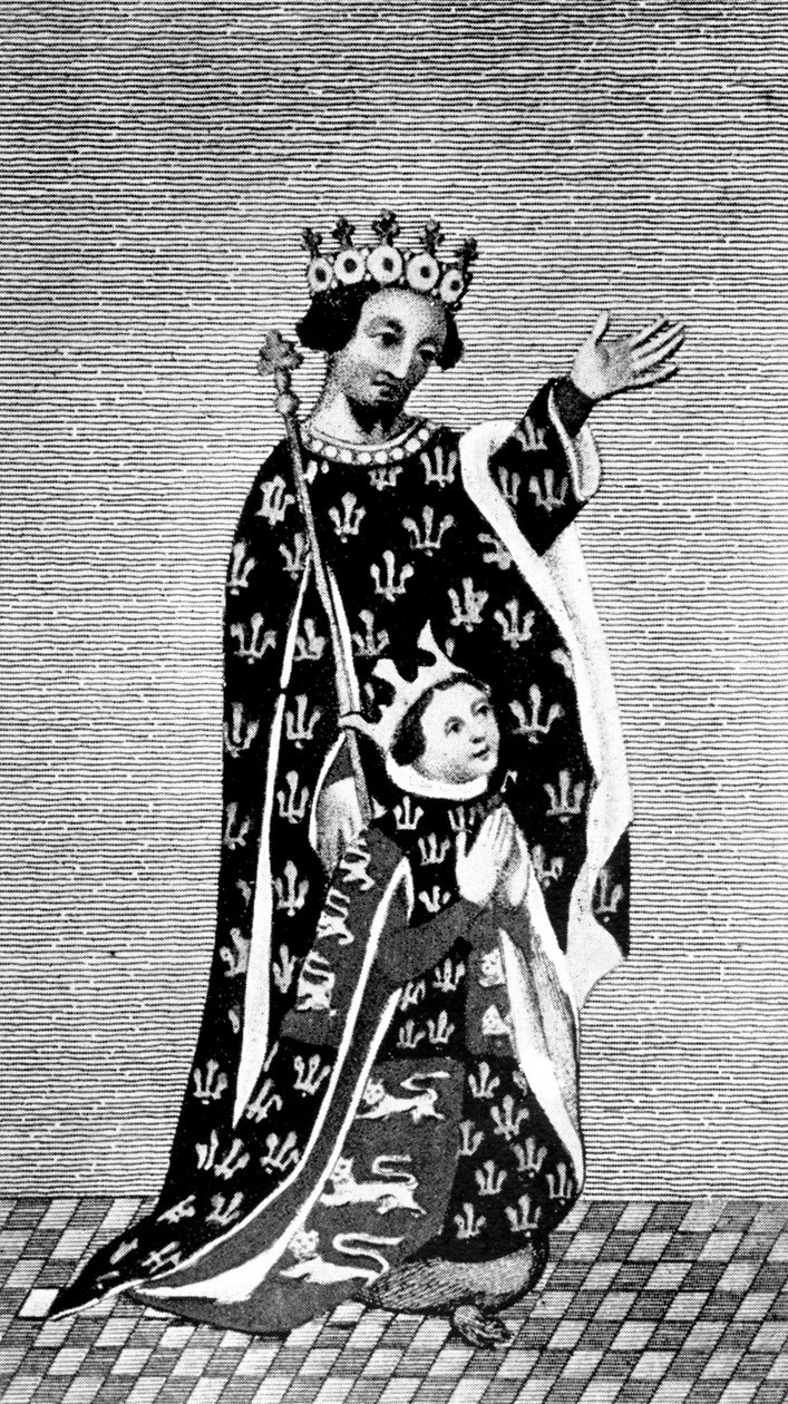 Richard II och hans far, den svarte prinsen, 1300-talet, 1910 av Unbekannt