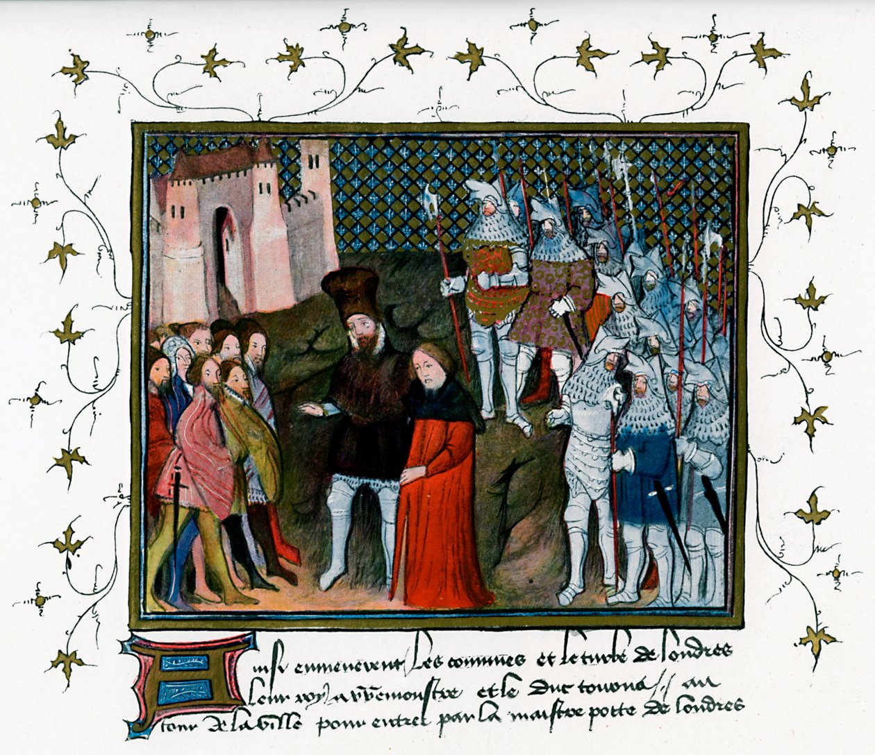 Richard II levererad av Bolingbroke till Londons medborgare, 1399, c1400-c1425 av Unbekannt