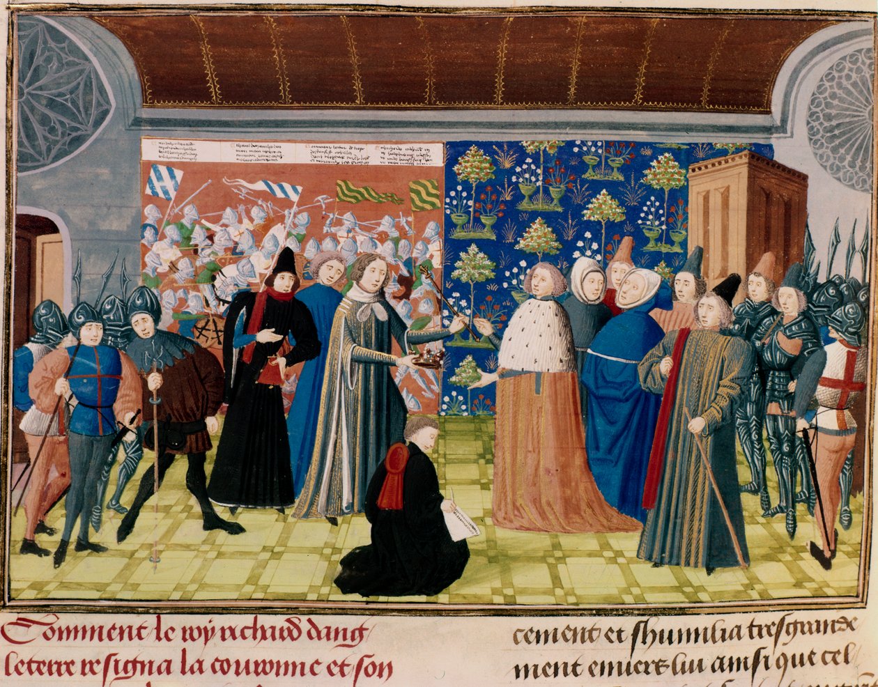 Richard II överlämnade kronan, 1399 av Unbekannt